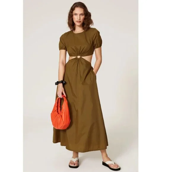 NWT StaudCalypso Cut-Out Maxi Dress Maxi